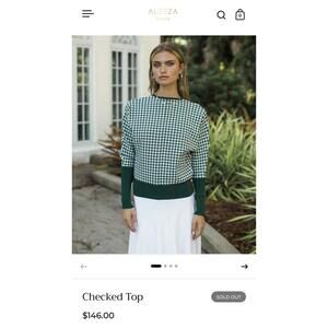 Aleeza Green Checkered Top